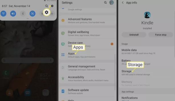 Настройки, приложения и хранилище на Android