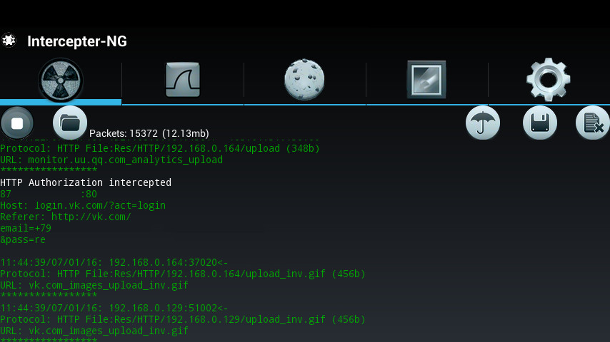 Intercepter ng Android как пользоваться