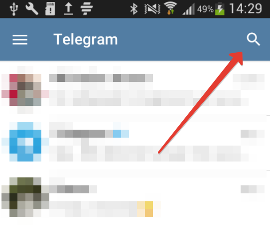 Как искать группы в телеграмме на Андроид