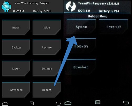Как выйти из режима recovery Android