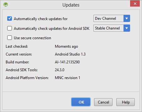 Как обновить android studio