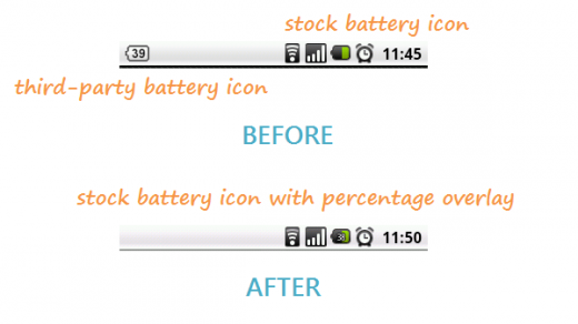 Как поменять значок батареи на Андроиде